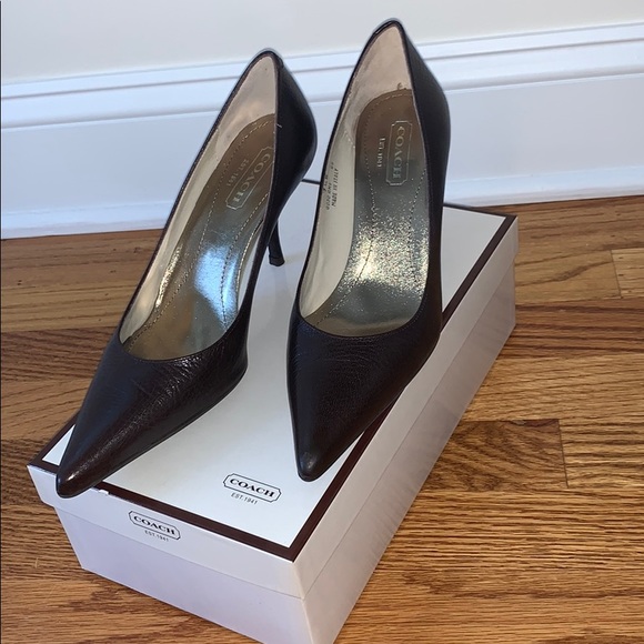 COACH Amy Tumbld Kidskin heels - Picture 8 of 8